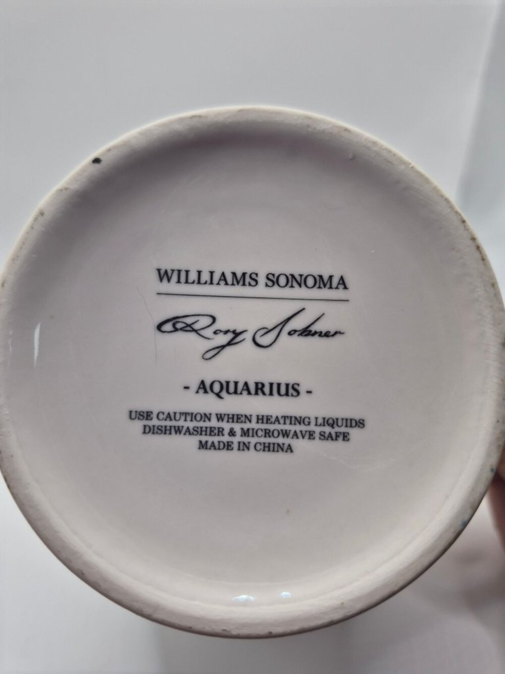 Aquarius Zodiac Mug By Williams Sonoma With Octopus Design Messages - Picture 6 of 6